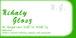 mihaly glosz business card